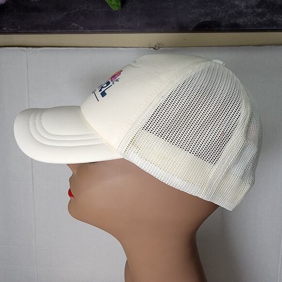 Rip Curl Low Profile Snap Back Cream Trucker Hat Floral "Estd 1969" - Picture 5 of 8